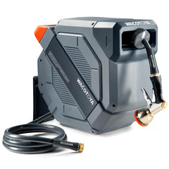 wacotoya front view retractable reel showing compact storage and neat hose
