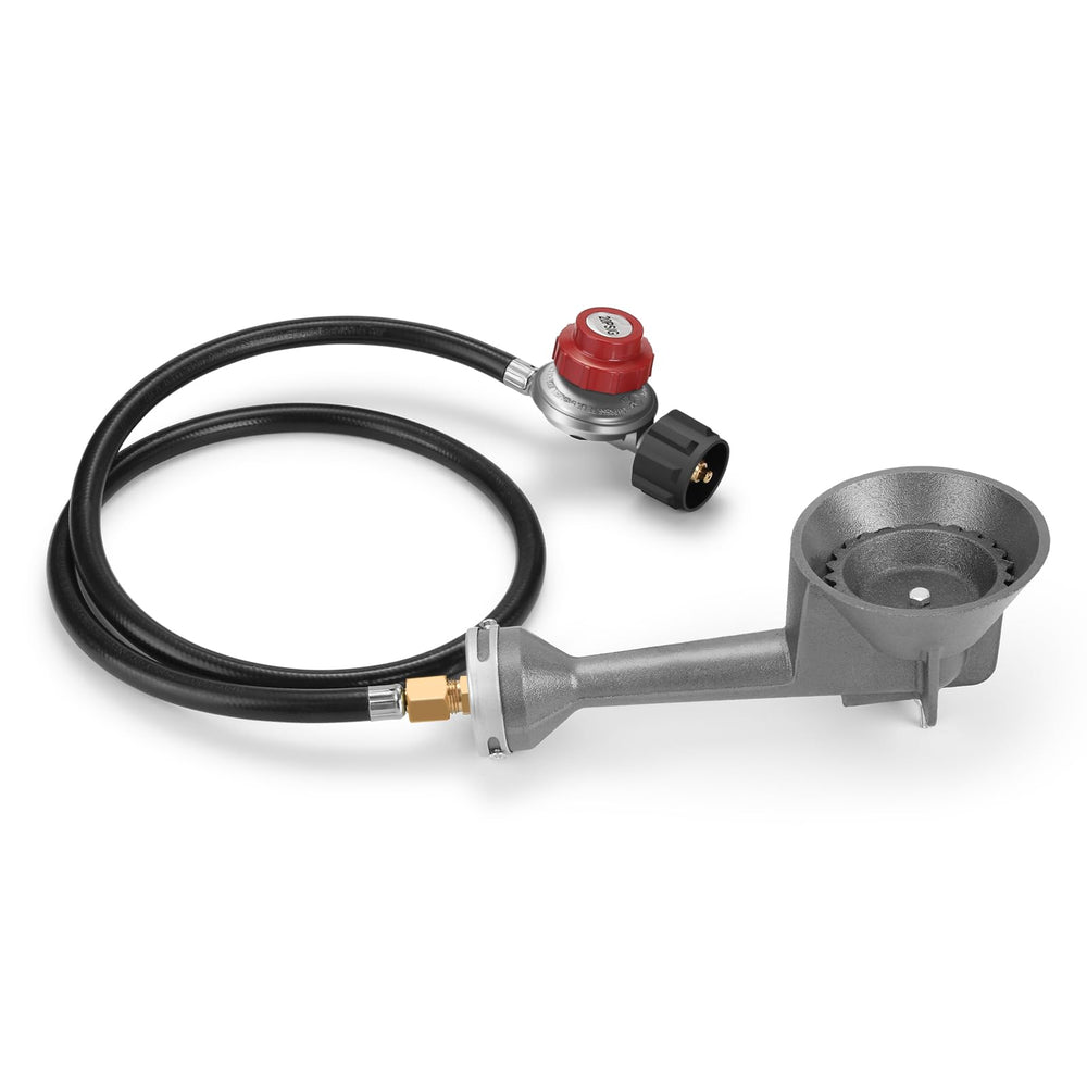 WADEO front view of burner head showing heavy-duty design and stable base, offering reliable heat