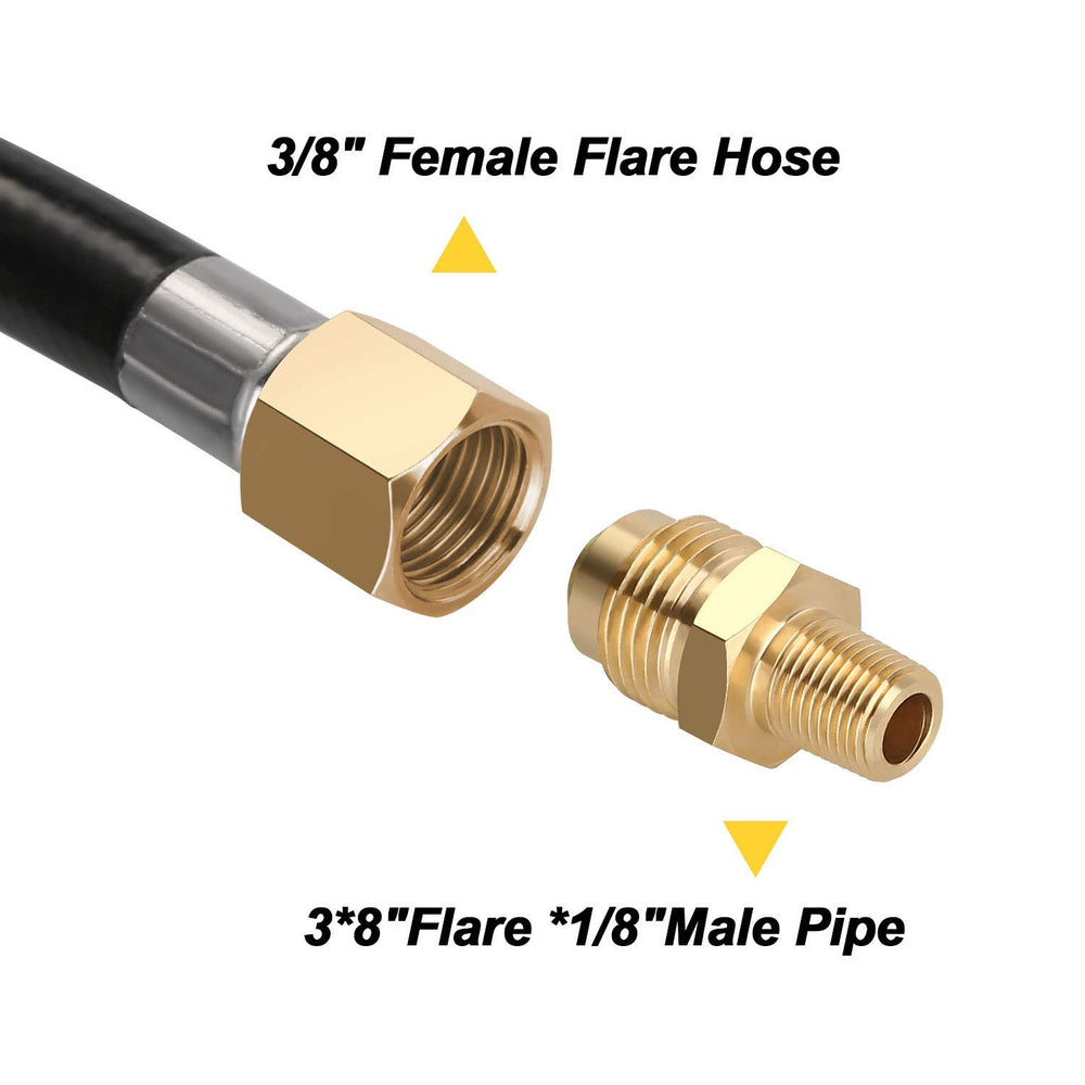 WADEO close-up of brass elbow adapter offering corrosion resistance