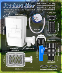 WADEO close-up of deepened collection chamber for higher rain capture efficiency