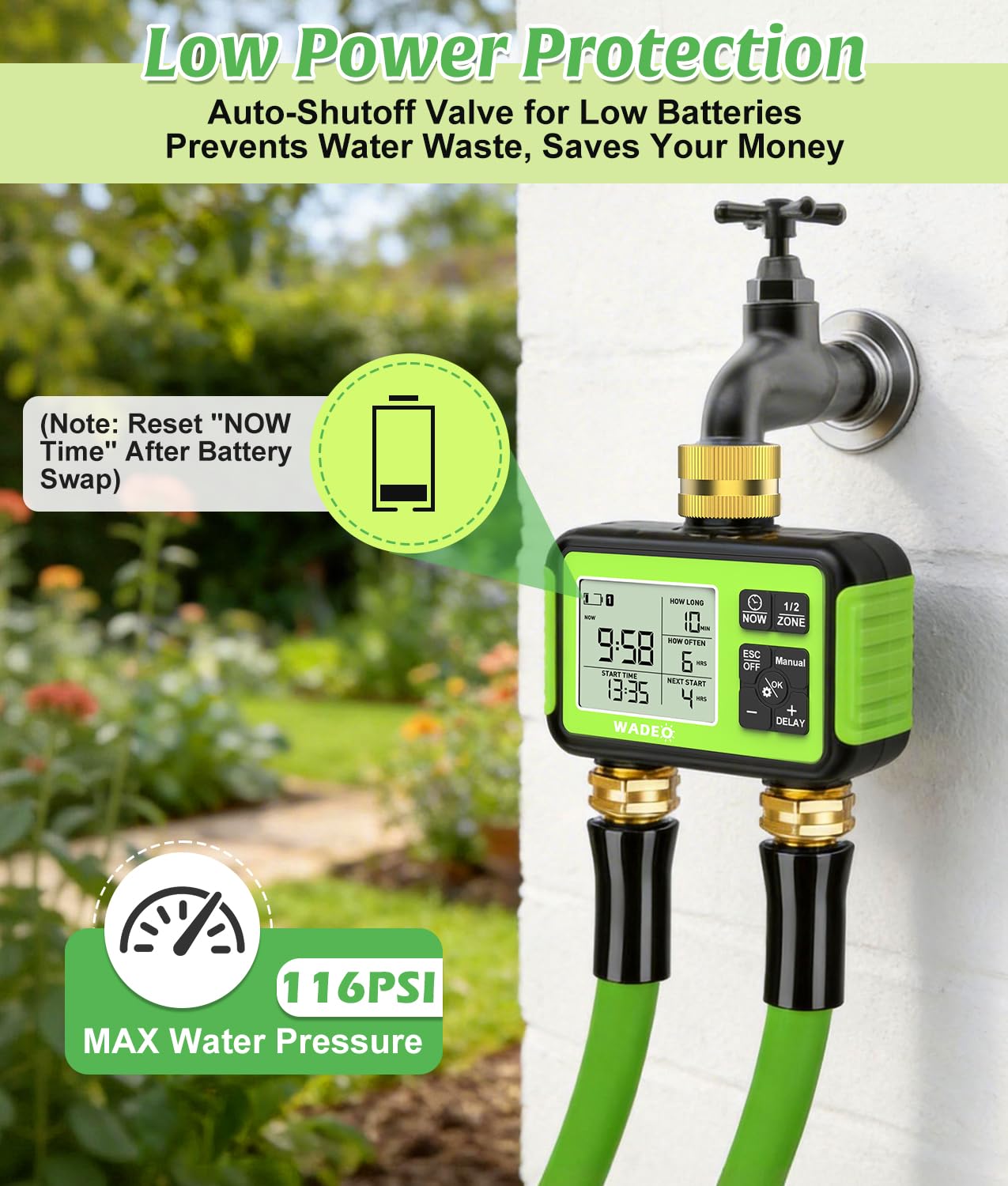 WADEO metal filter washer detail preventing debris and protecting irrigation