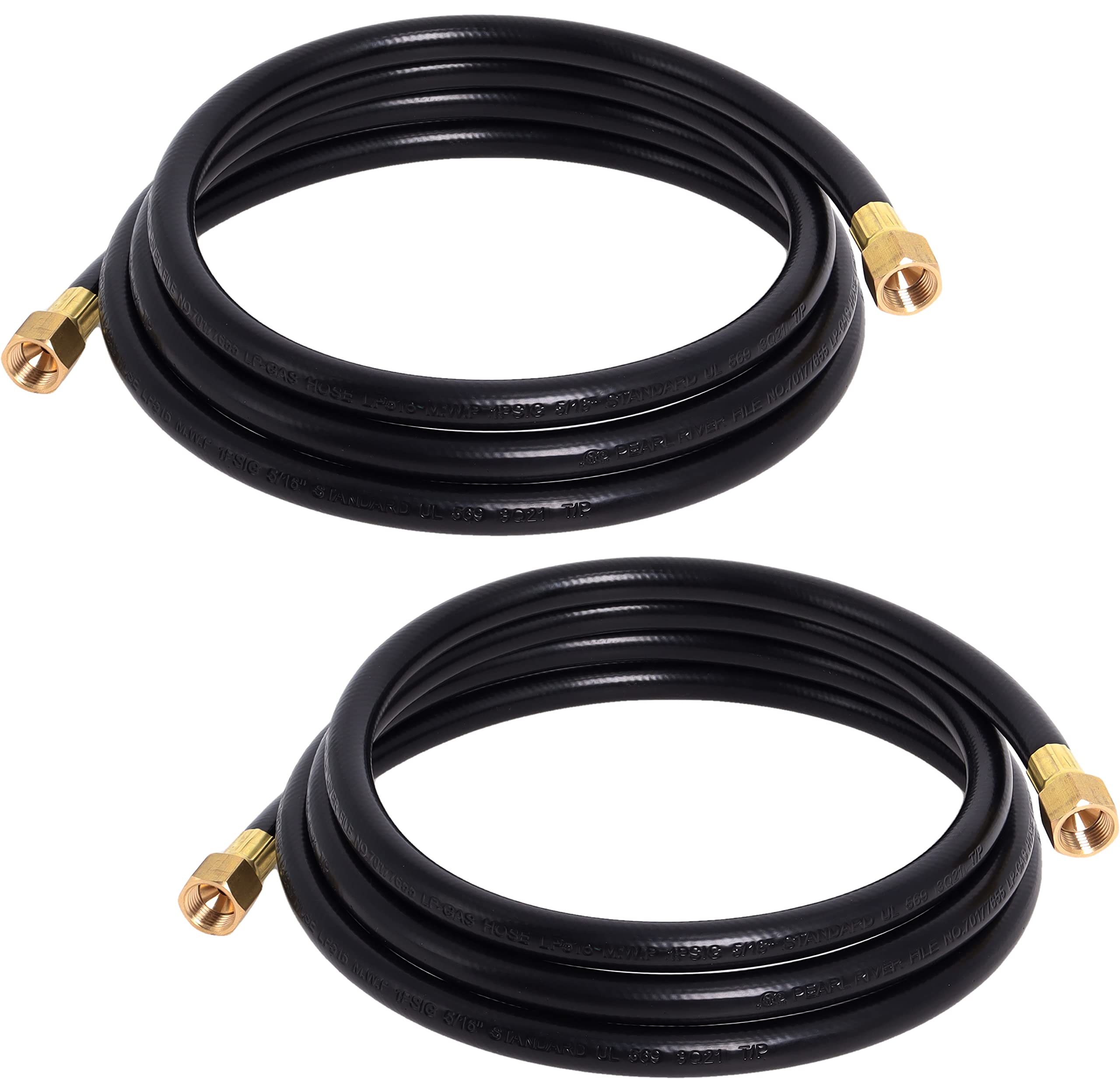Wadoy front view of 2-pack hoses showing length and packaging, reliable extension