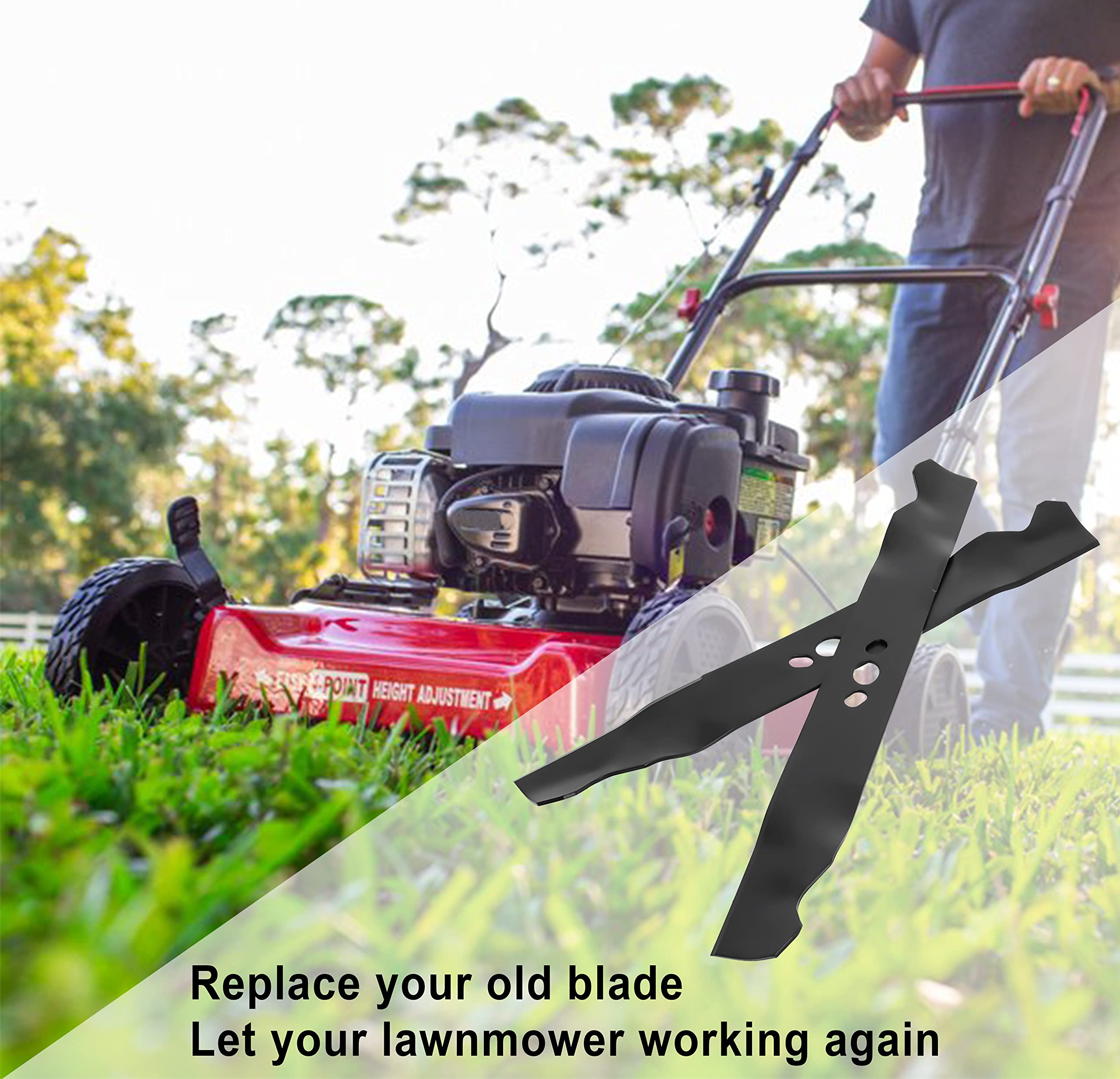 Wadoy blade installed on mower deck improving cut consistency