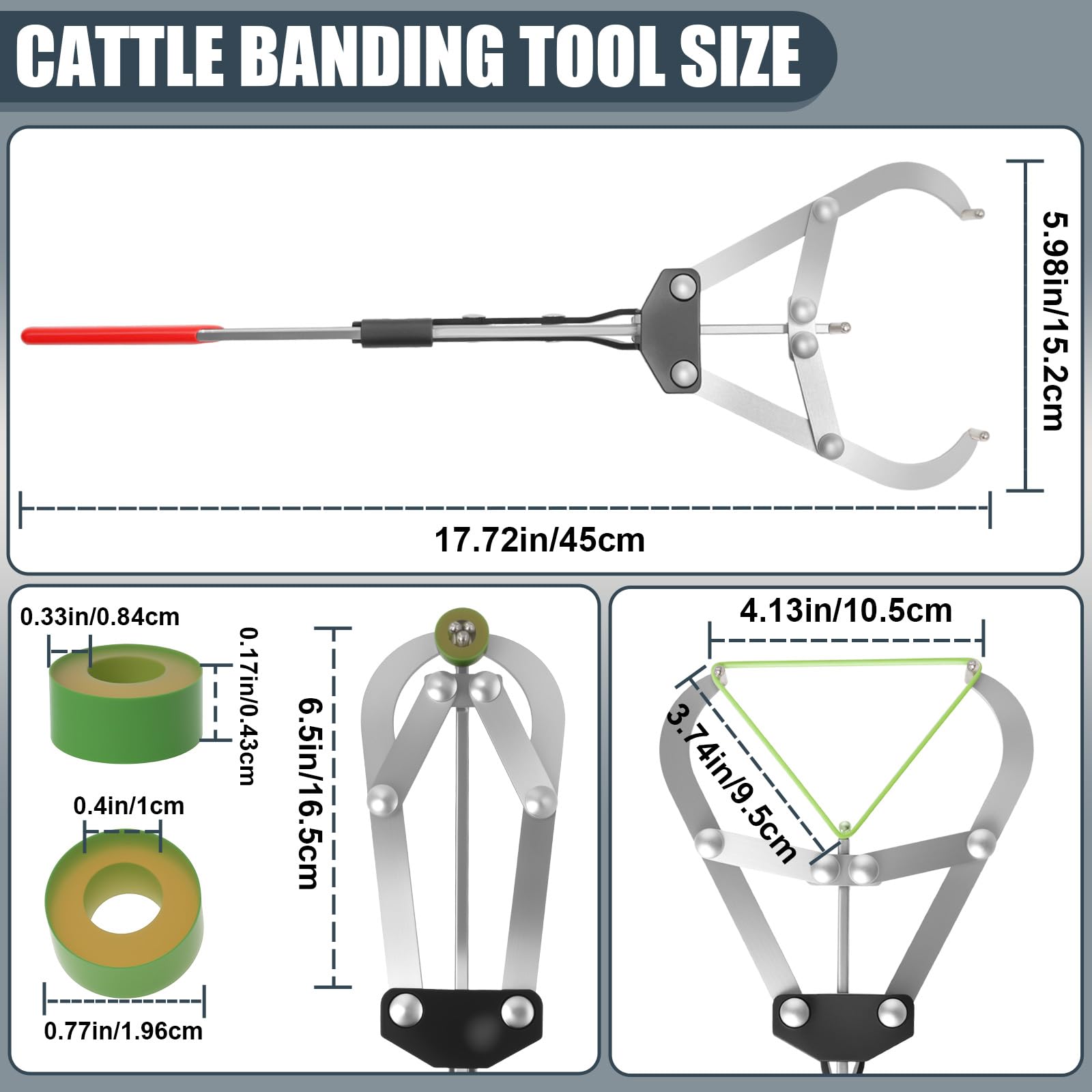 Wadoy rubber bands pack displaying 24 premium elastic rings for multiple livestock procedures and reliability