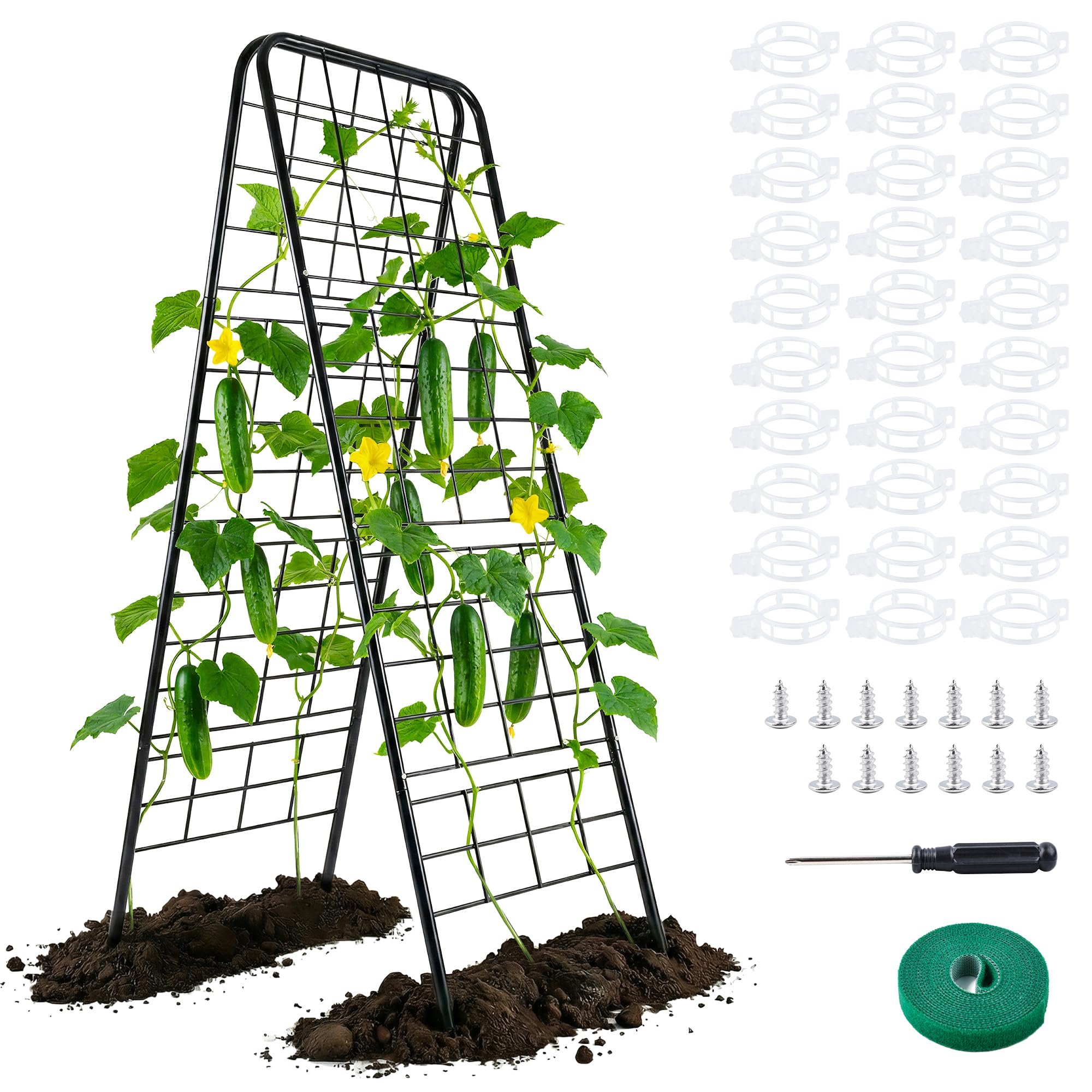 WAENLIR front view A-frame trellis showing sturdy structure and planting benefit