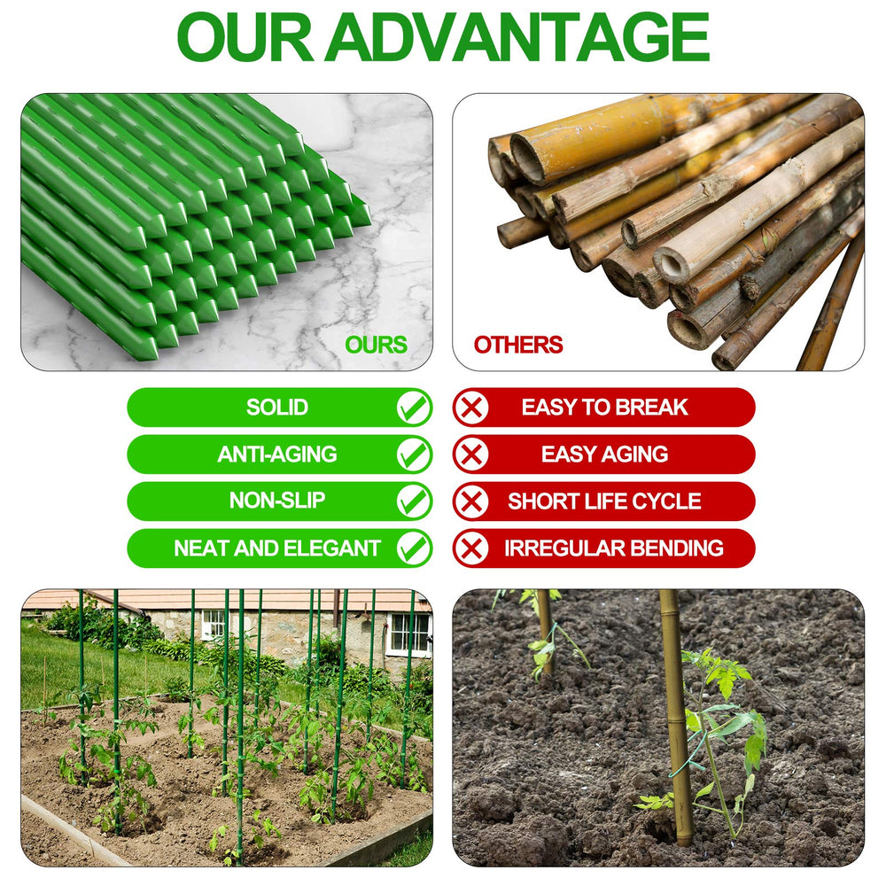 WAENLIR stakes forming trellis teepee in garden for tidy support