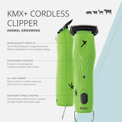 Wahl KMX blade close-up revealing hardened cutting edge for clean cuts