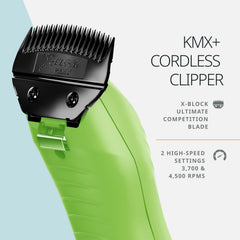 Wahl KMX plugged in demonstrating corded power for long sessions