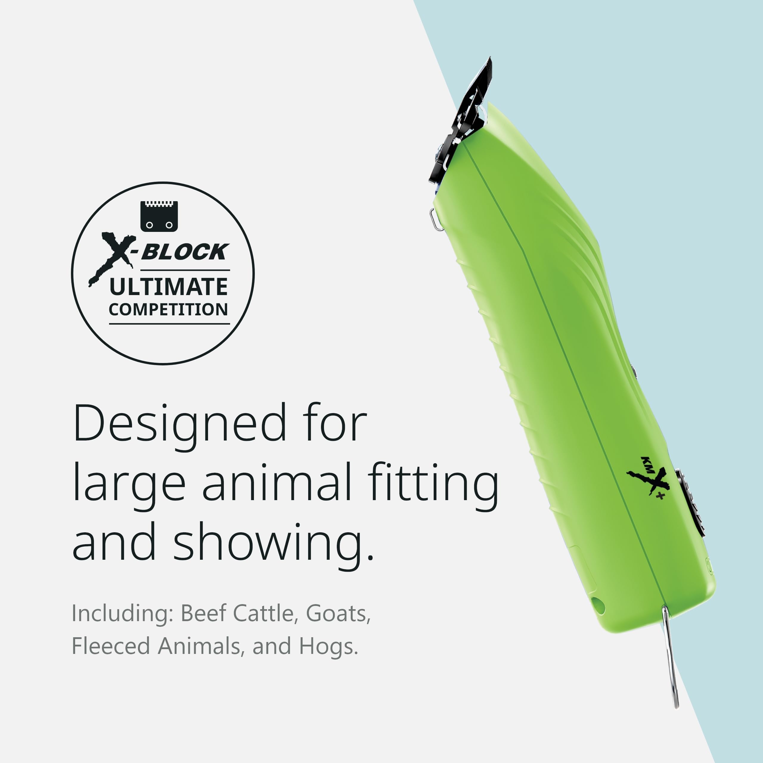 Wahl KMX cordless clipping a goat for portable, precise grooming