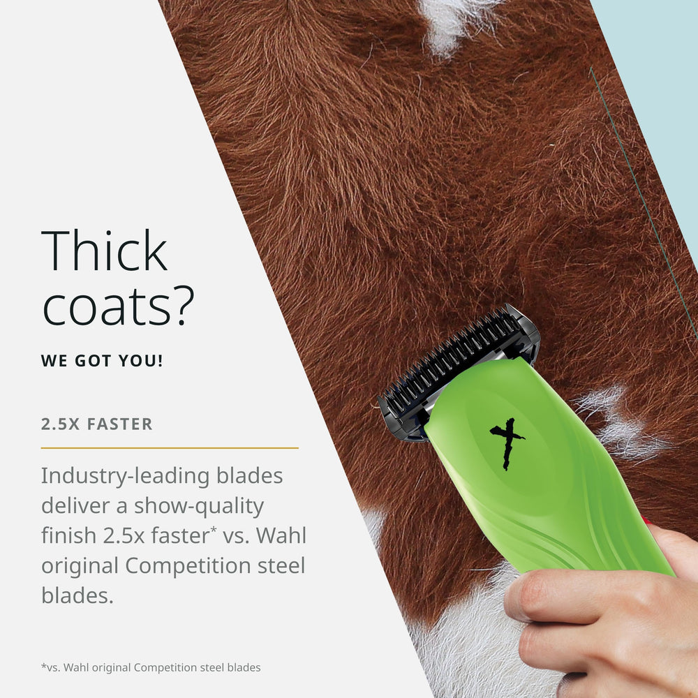 Wahl KMX held in hand to show scale and ergonomic grip for comfort