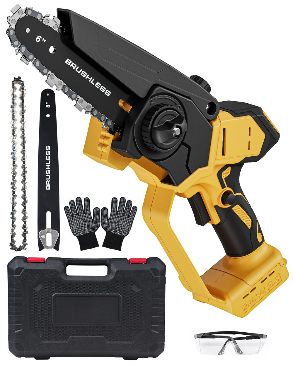 waitiey mini chainsaw front profile showing compact design and portability