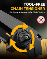 waitiey close-up of tool-free chain tensioner for fast maintenance