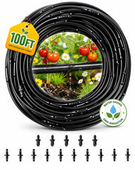 WAIWL front view of 100FT drip tubing kit showing complete components