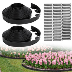 WAIWL front view of rolled landscape edging showing compact packaging and easy carry benefit