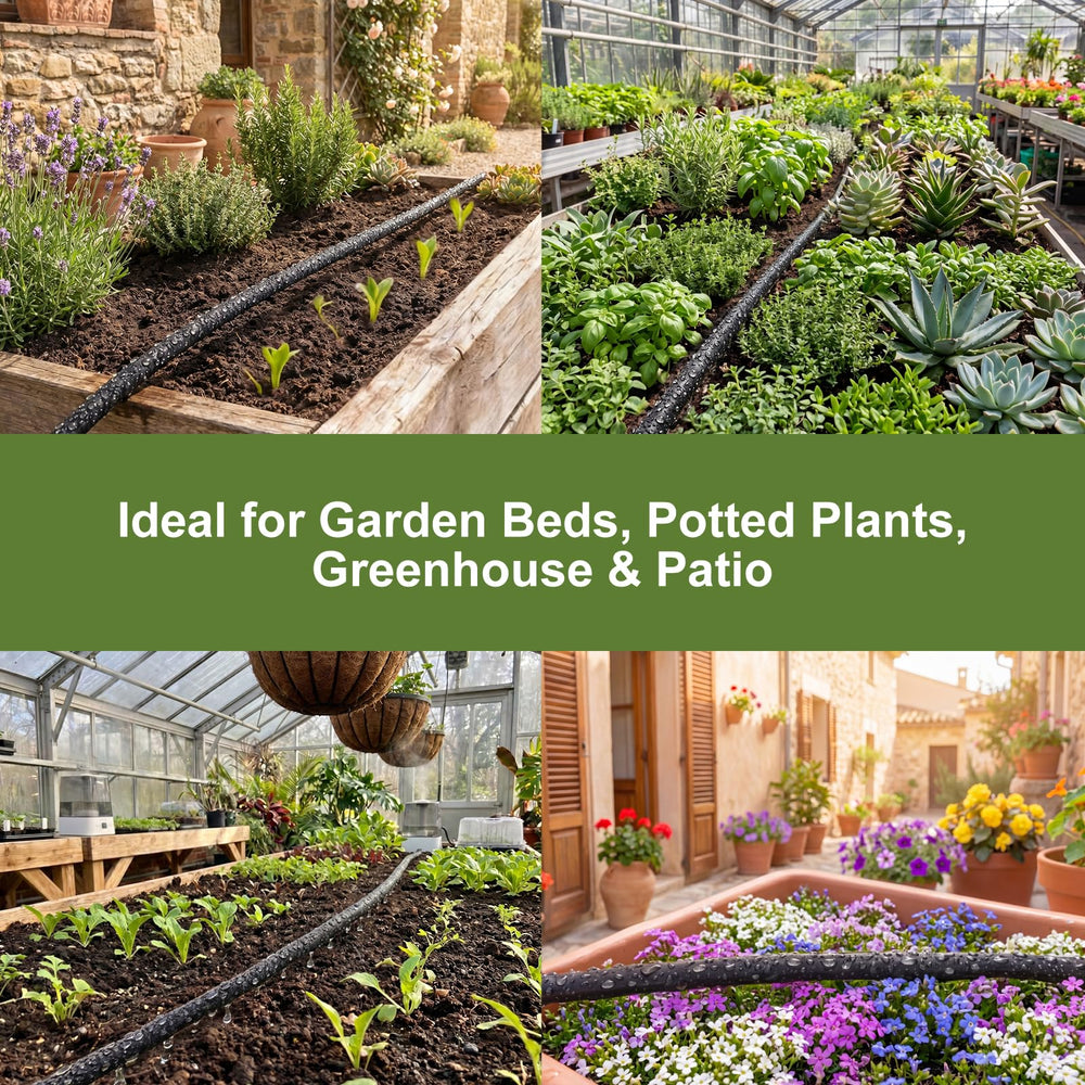 WAIWL hose integrated in garden scene saving time and conserving water