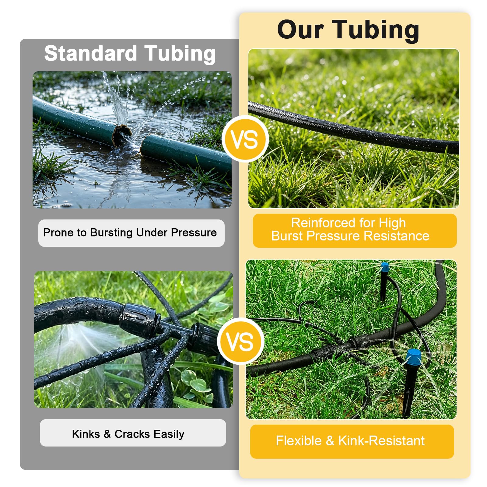 WAIWL tubing running along greenhouse bench improving irrigation layout