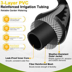 WAIWL tubing installed in raised bed providing even water distribution