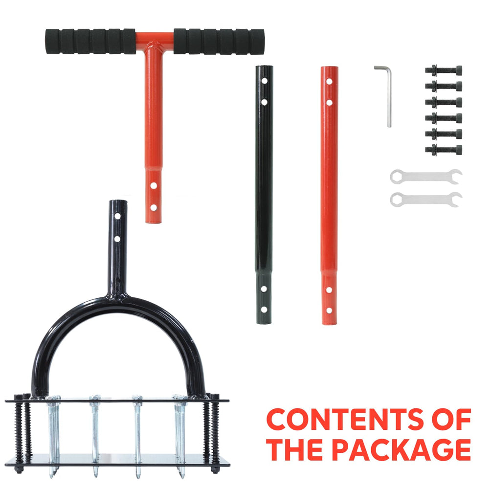 Wakuka disassembled in box for storage showing easy teardown and compact packing