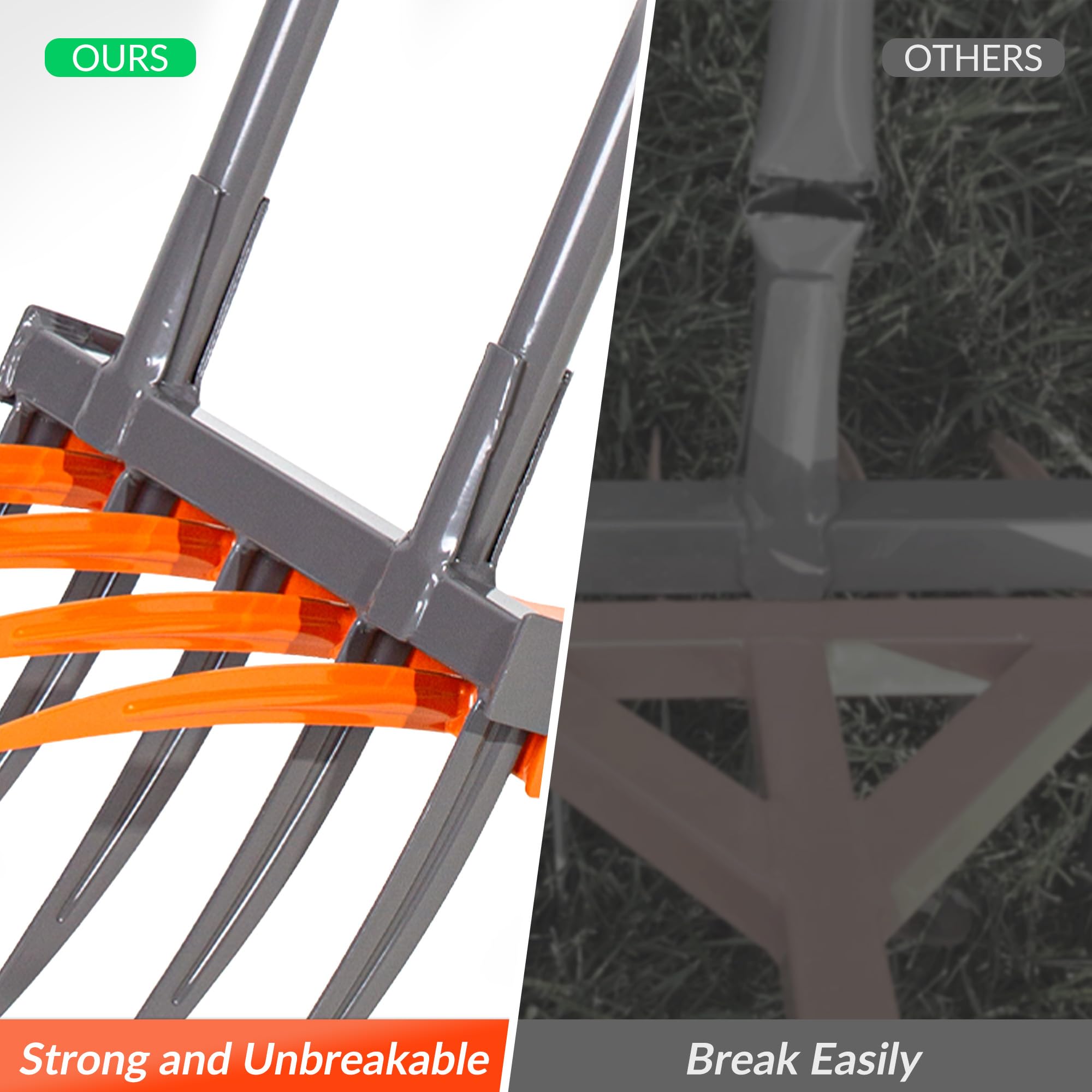 Walensee broadfork beside a yard stake to show scale and length for planning tasks