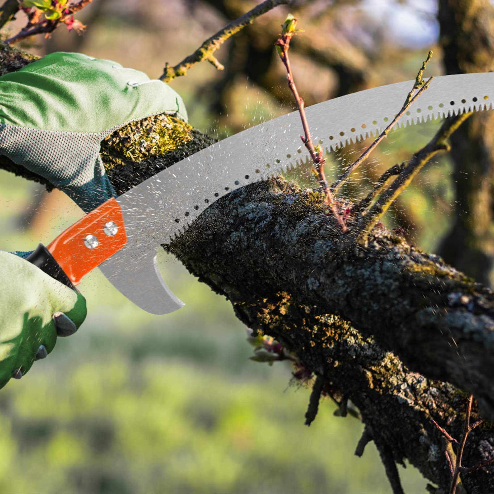 Walensee detached blade used as hand saw for precise close-up trimming control