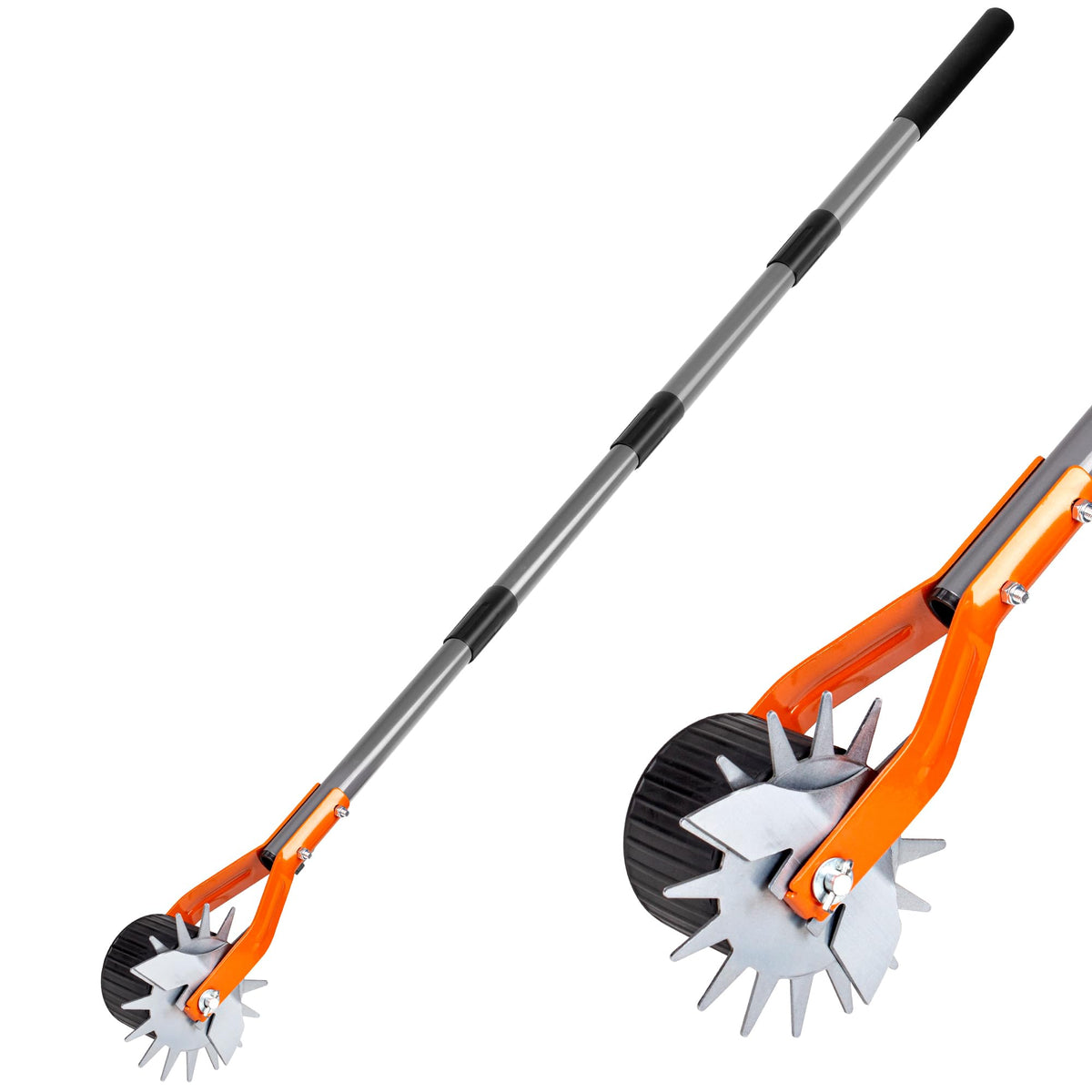 Walensee front profile edger showing stable wheel and blade for tidy borders