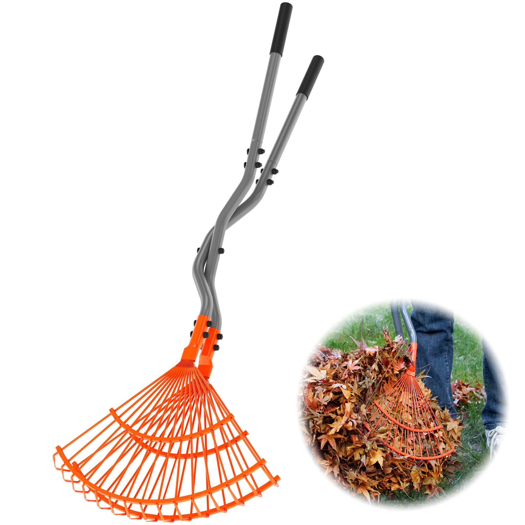 Walensee front view rake showing full tool for quick yard cleanup