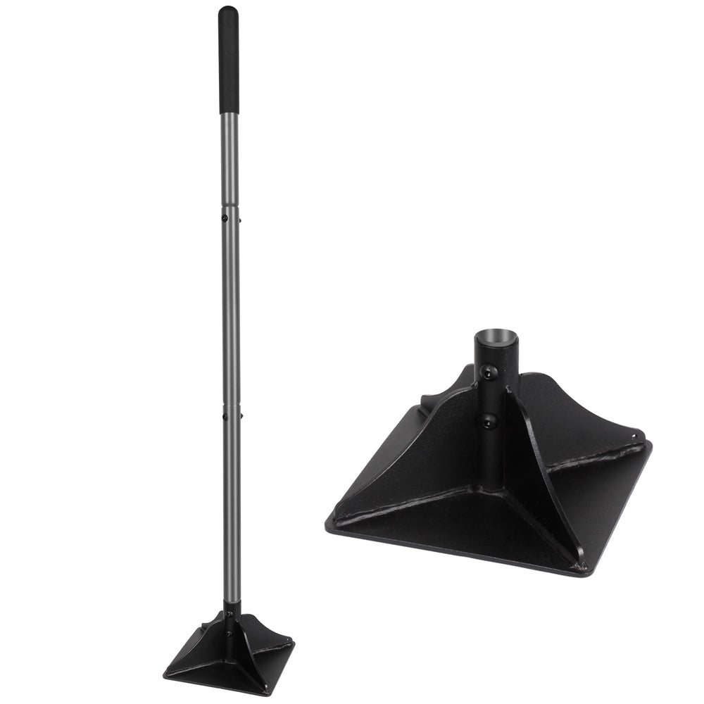 Walensee front view of steel tamper showing solid head and handle, durable performance