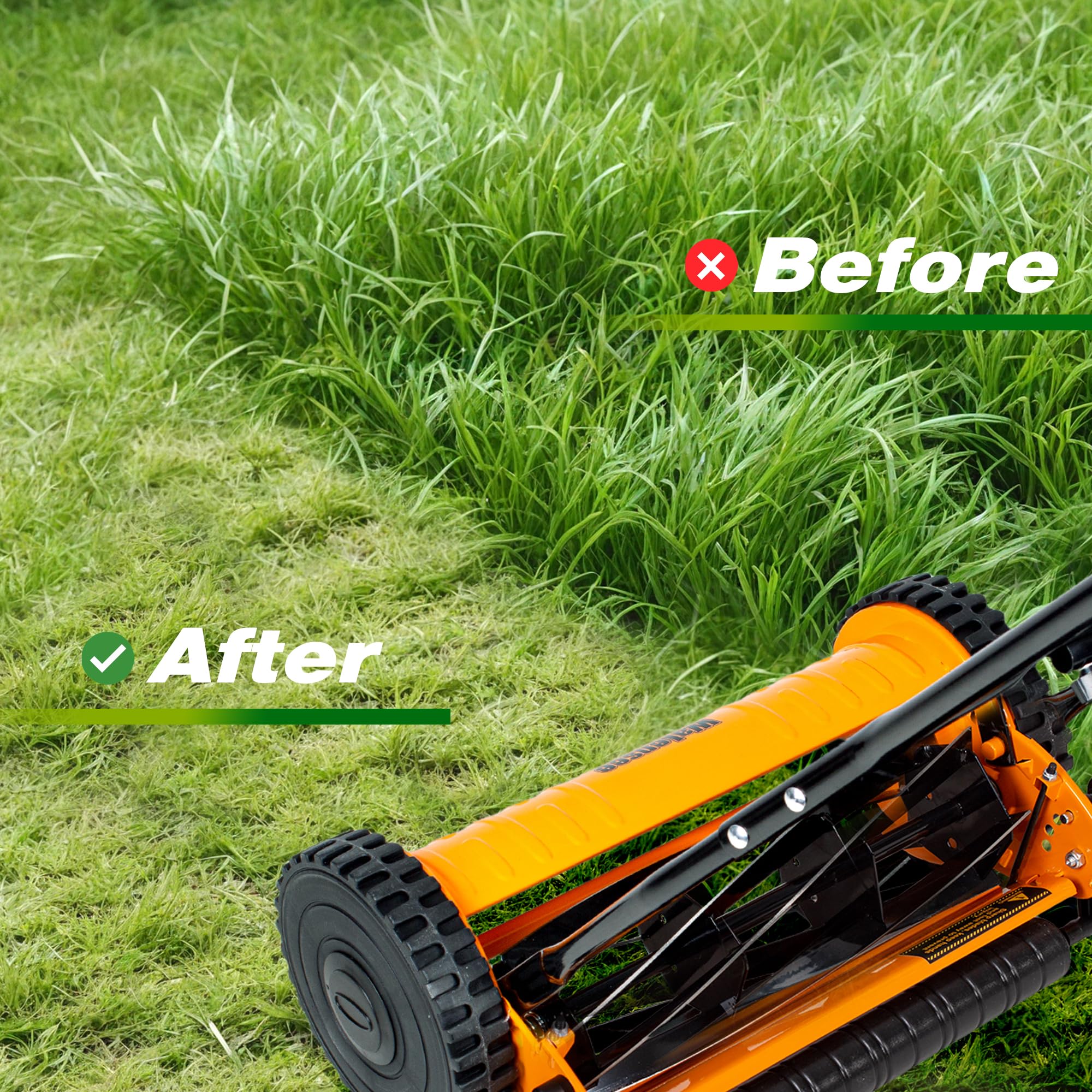 Walensee mower in use on a lawn delivering quiet, even grass shearing