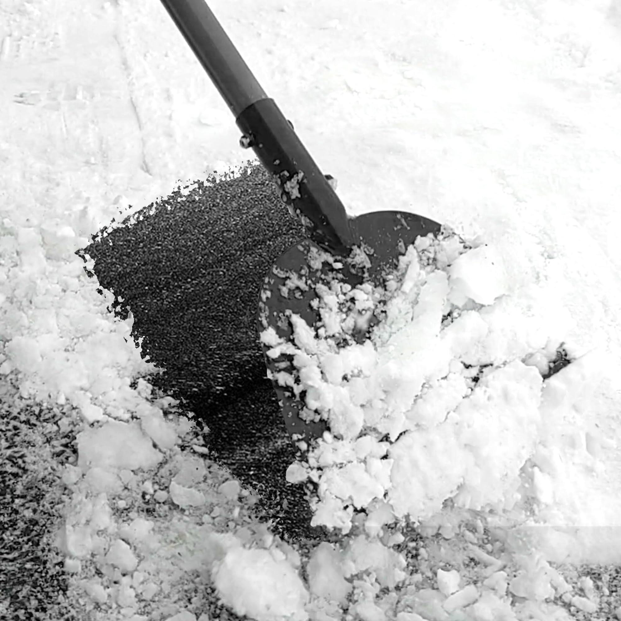 Walensee on patio during cleanup showing multiuse scraping and edging benefit