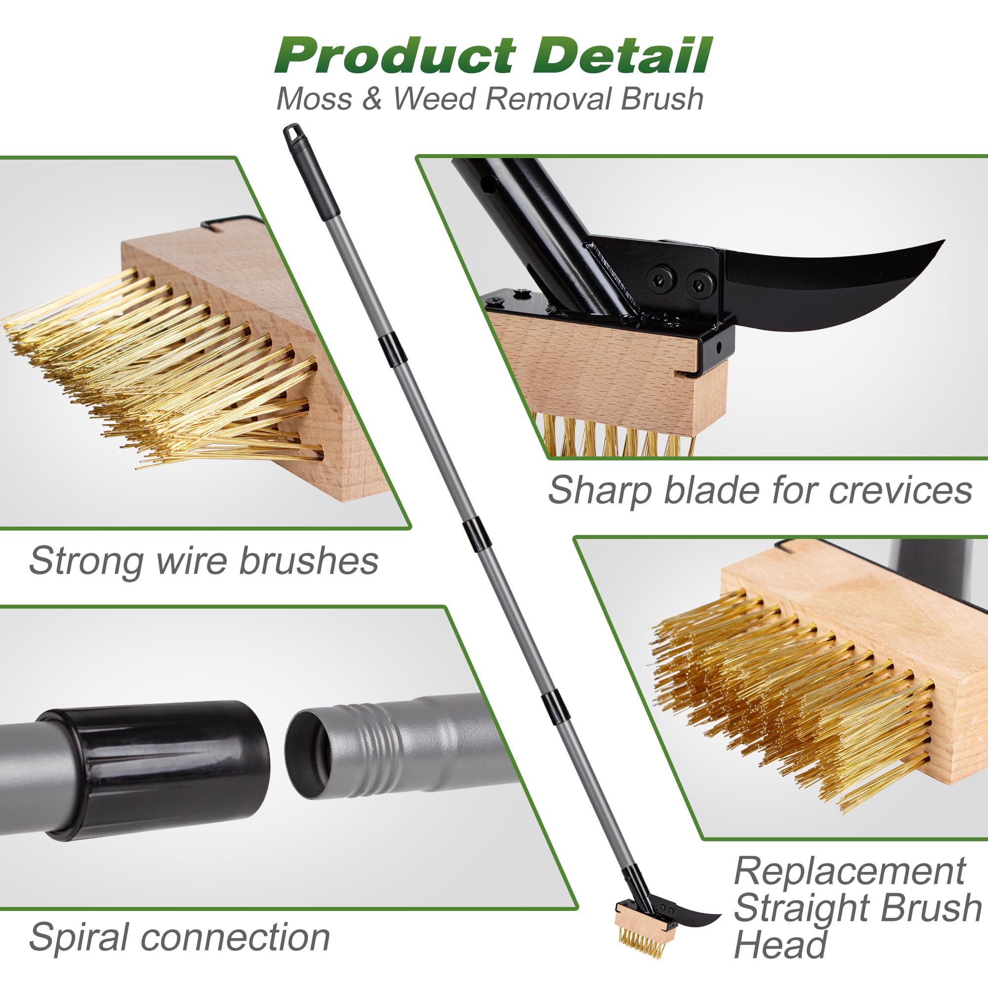 Walensee replaceable brush heads and screws highlighting easy maintenance benefit