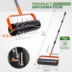 Walensee roller filled with stones for deeper spike penetration benefit: increased weight