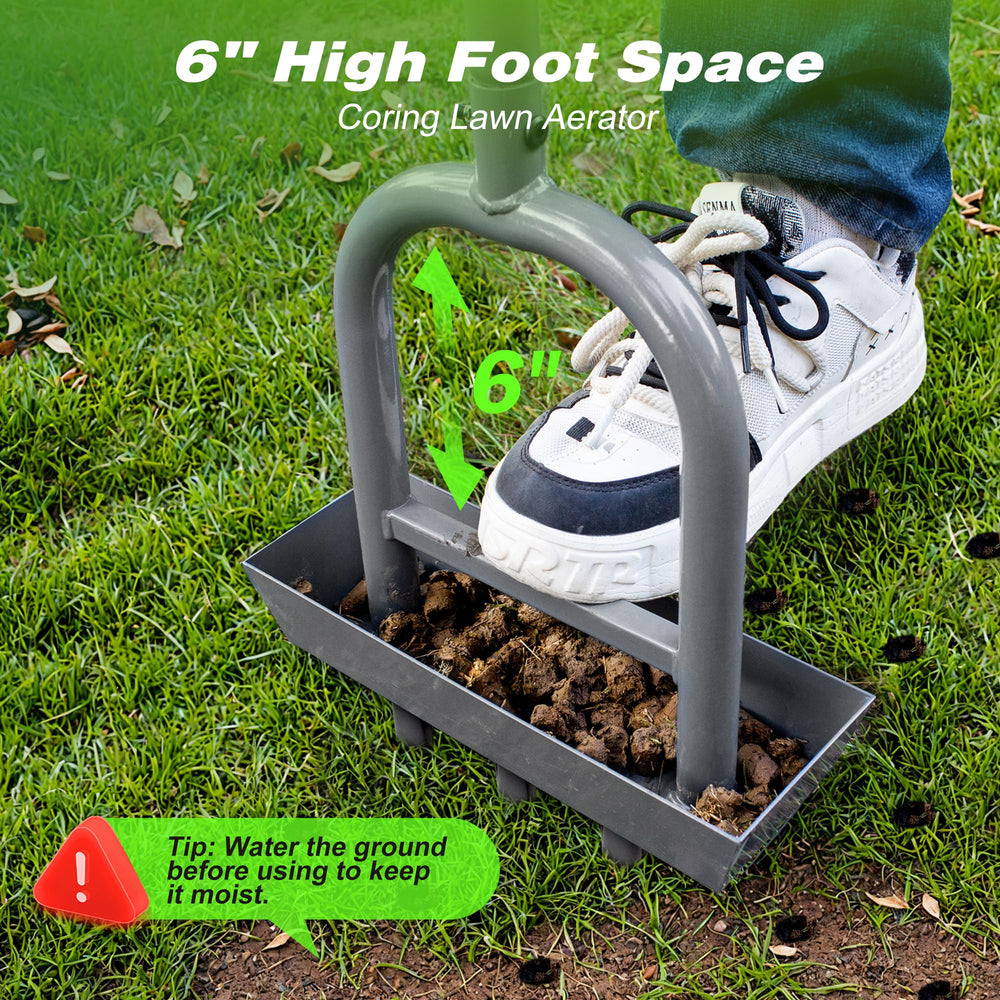 Walensee metal soil tray holding plugs for tidy lawn aeration and easy cleanup