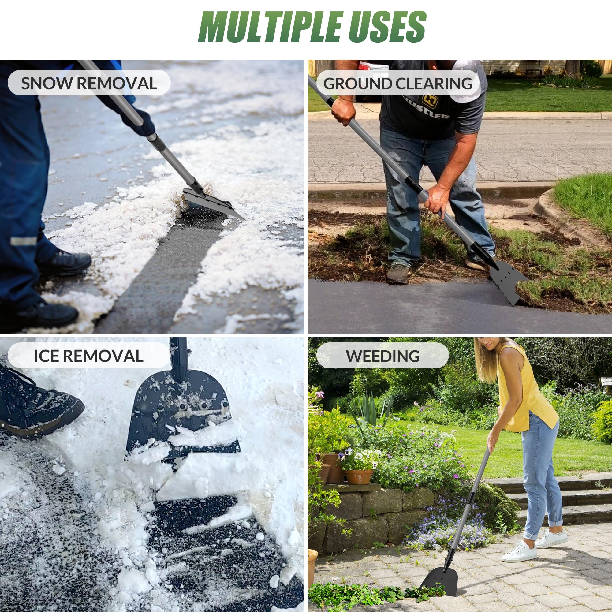Walensee scraping moss texture off patio for easier surface cleaning