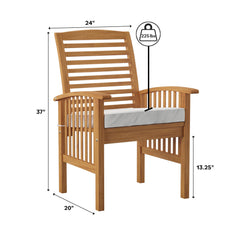Walker Edison cushion detail showing plush weather-resistant polyester cushion comfort