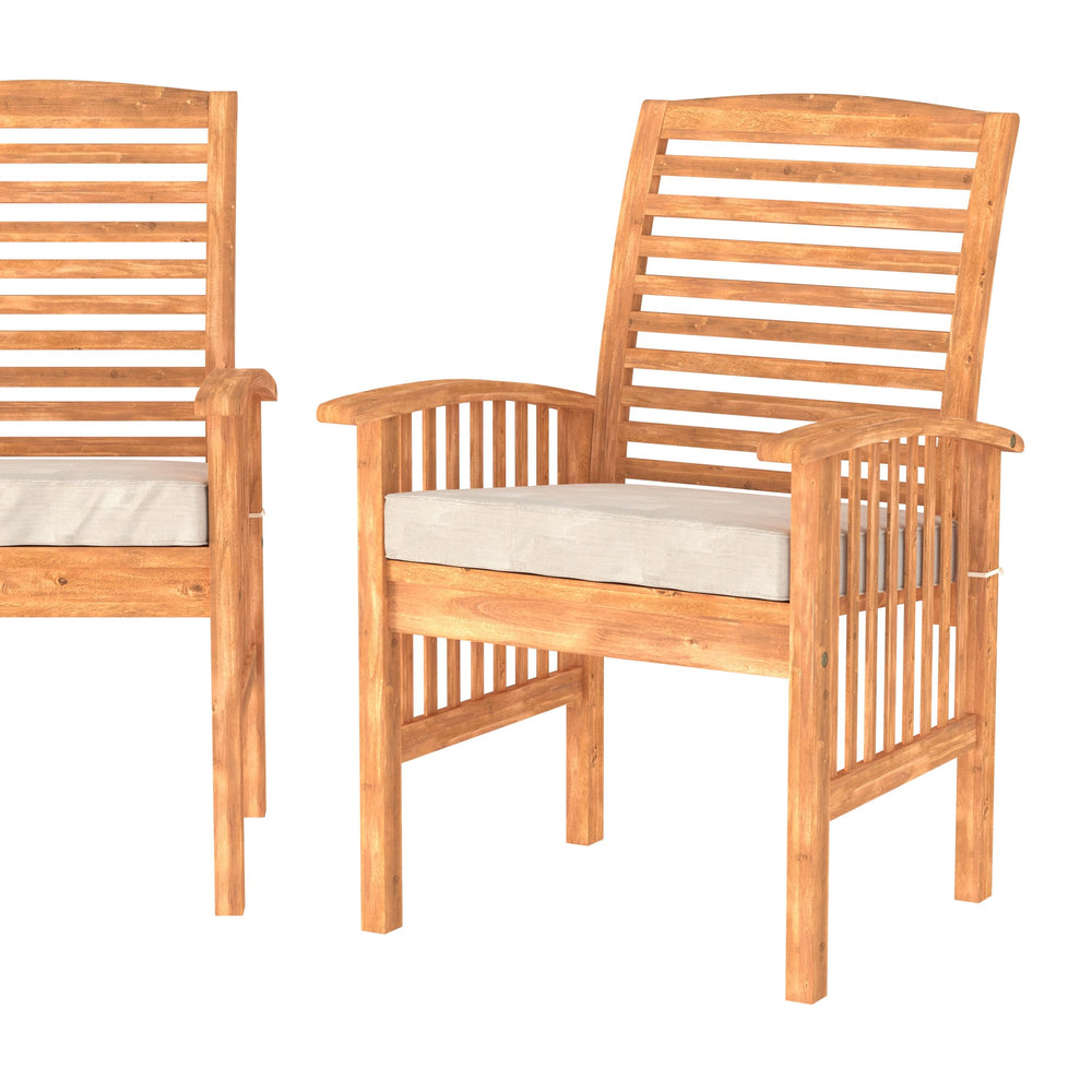 Walker Edison chairs in patio setting showing cohesive outdoor dining style