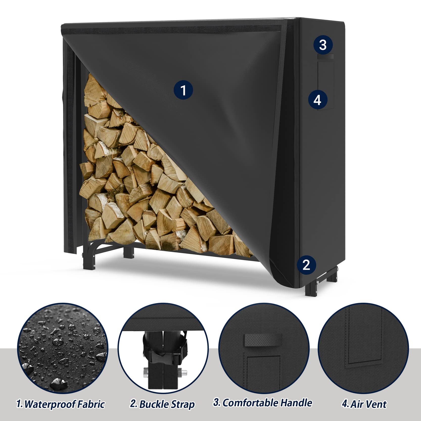 WALMANN close detail of 600D Oxford cover fabric showing waterproof protection