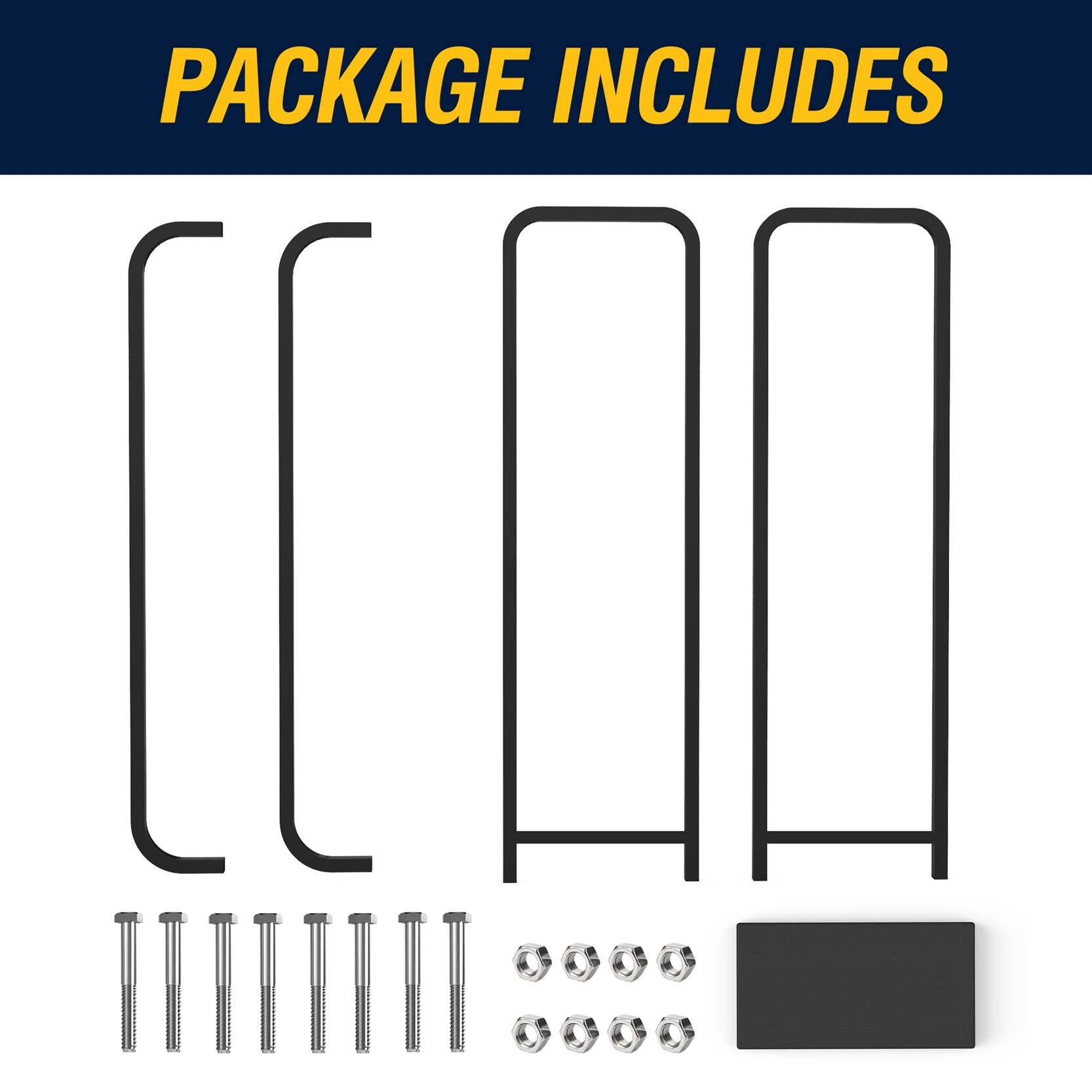 WALMANN included hardware and tools laid out showing easy assembly