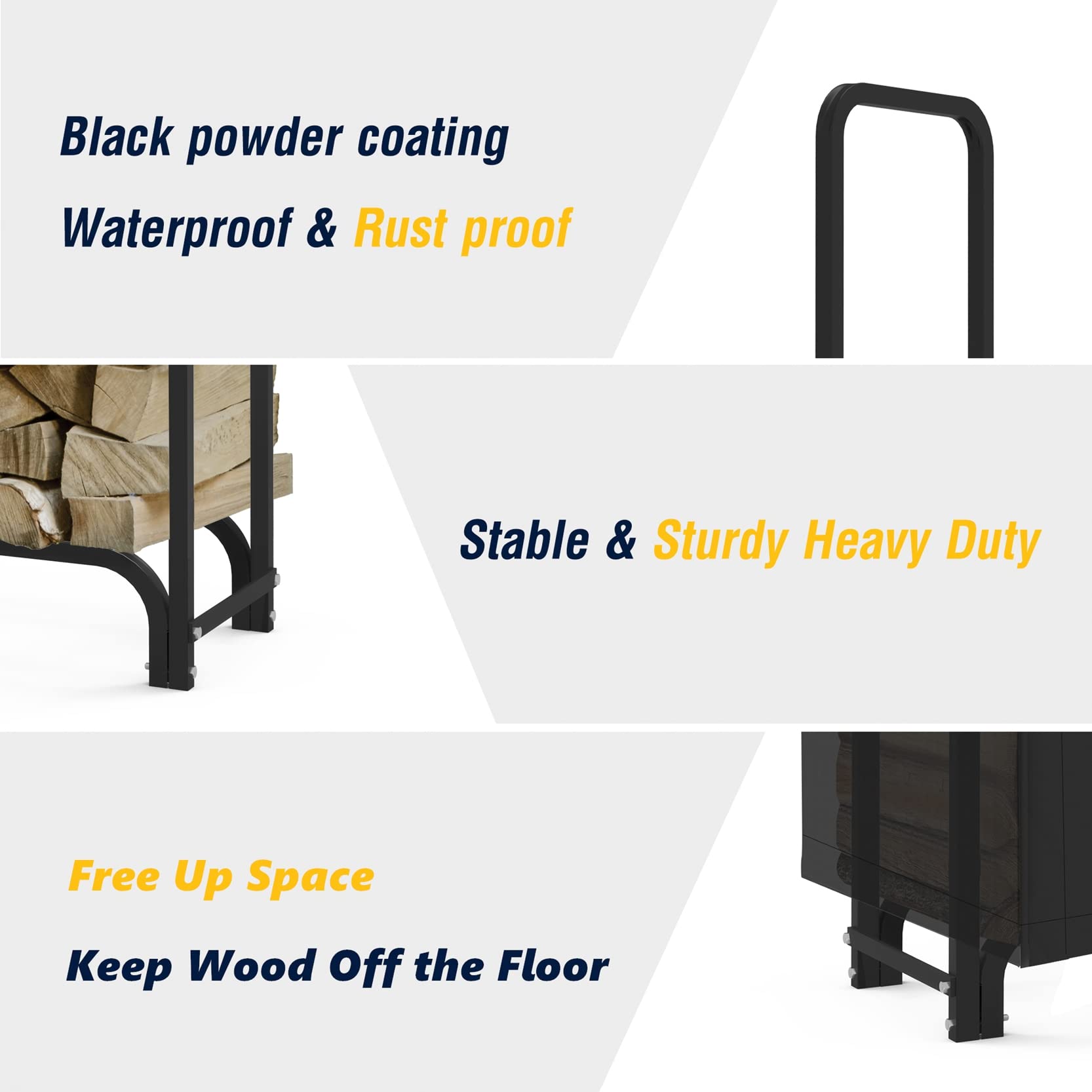 WALMANN side profile of assembled rack showing compact footprint and stability