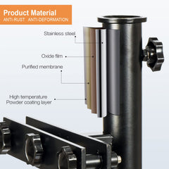 Walrkaur silicone pad on clamp protecting rail and improving anti-slip grip