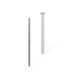WamBam 3.5ft white vinyl finishing post front view showing clean finished look and curb appeal