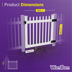 WamBam gate installed in yard demonstrating easy no-dig neat finish