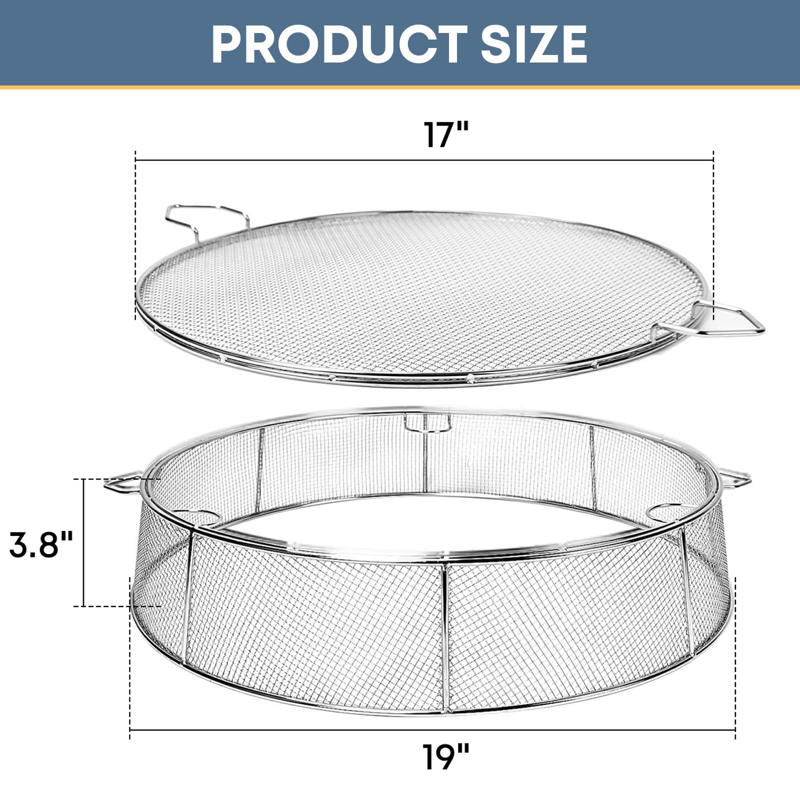 Wanchao close-up of 304 stainless mesh highlighting durability and easy-clean benefit