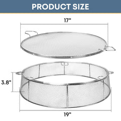 Wanchao close-up of 304 stainless mesh highlighting durability and easy-clean benefit