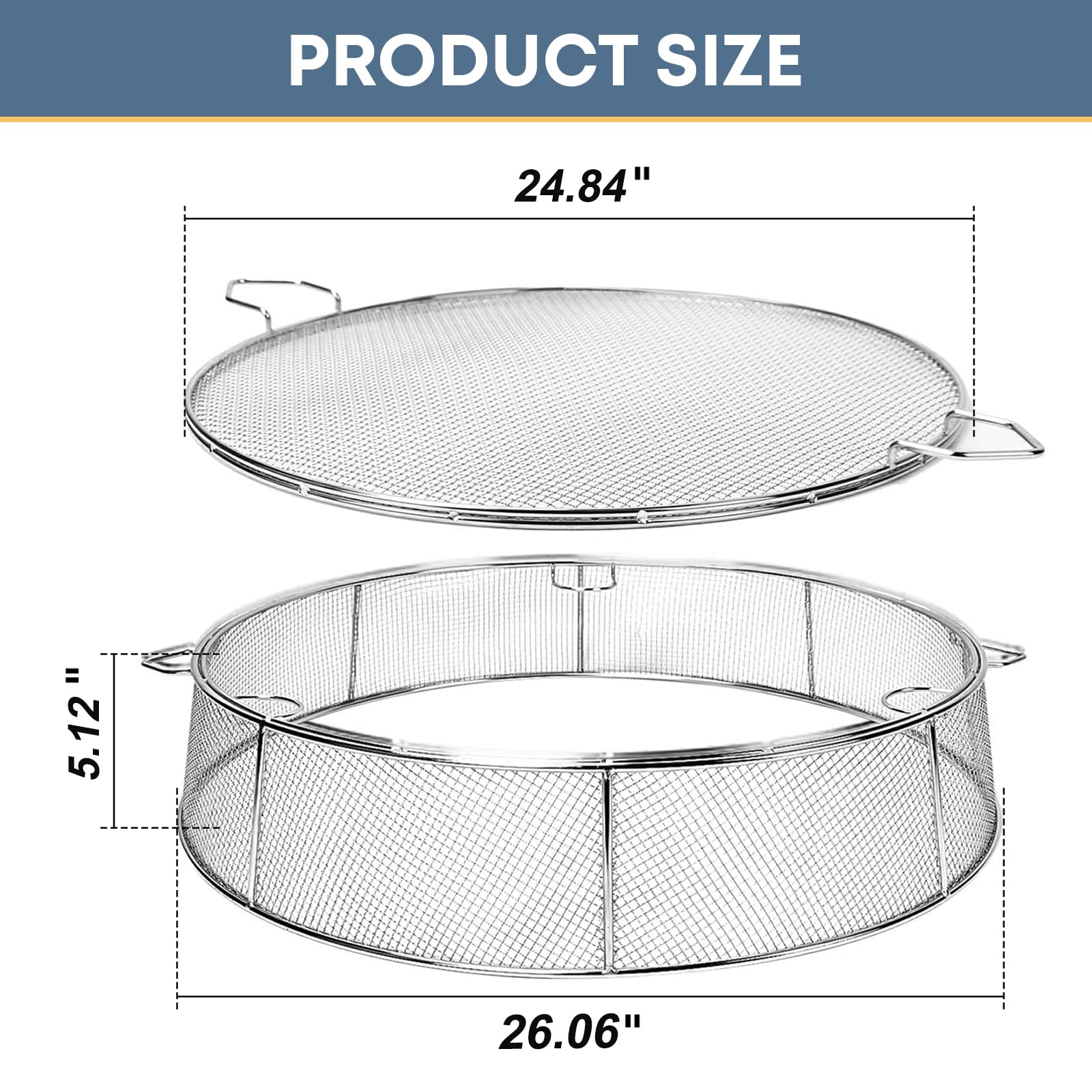 Wanchao close-up of 304 stainless mesh showing durable spark barrier