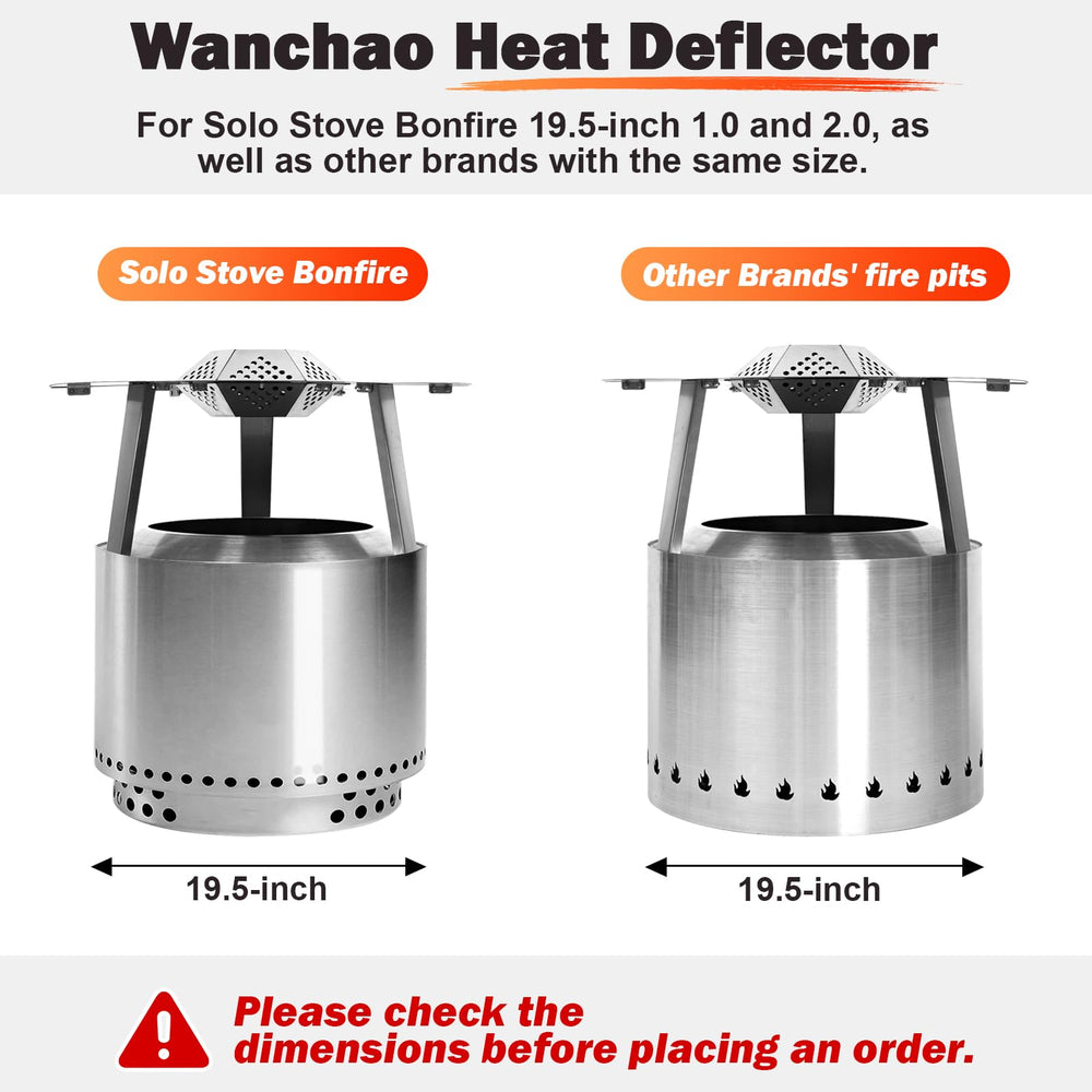 Wanchao deflector folded with handle ready to carry for camping convenience