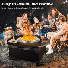 Wanchao tabletop in use with drinks and snacks offering convenient entertaining space