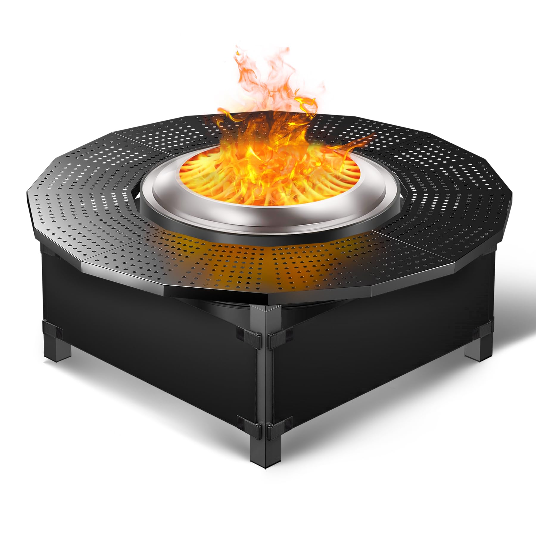 Wanchao surround tabletop front view showing full ring and clean profile, adds usable surface