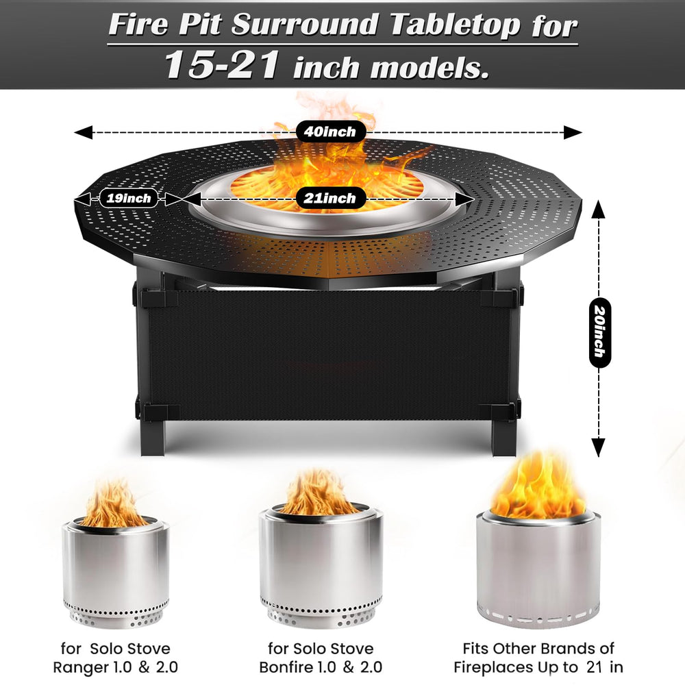 Wanchao tabletop in use with drinks and snacks showing convenience for outdoor entertaining