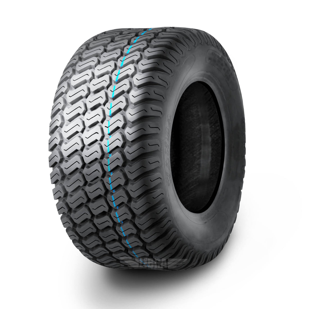 WANDA front profile tire showing wide shoulders and turf protection benefit