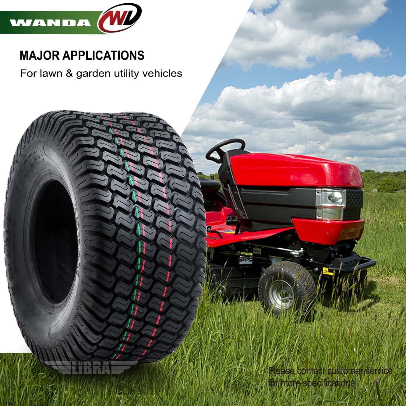 WANDA in garden cart lifestyle shot showing easier hauling on turf